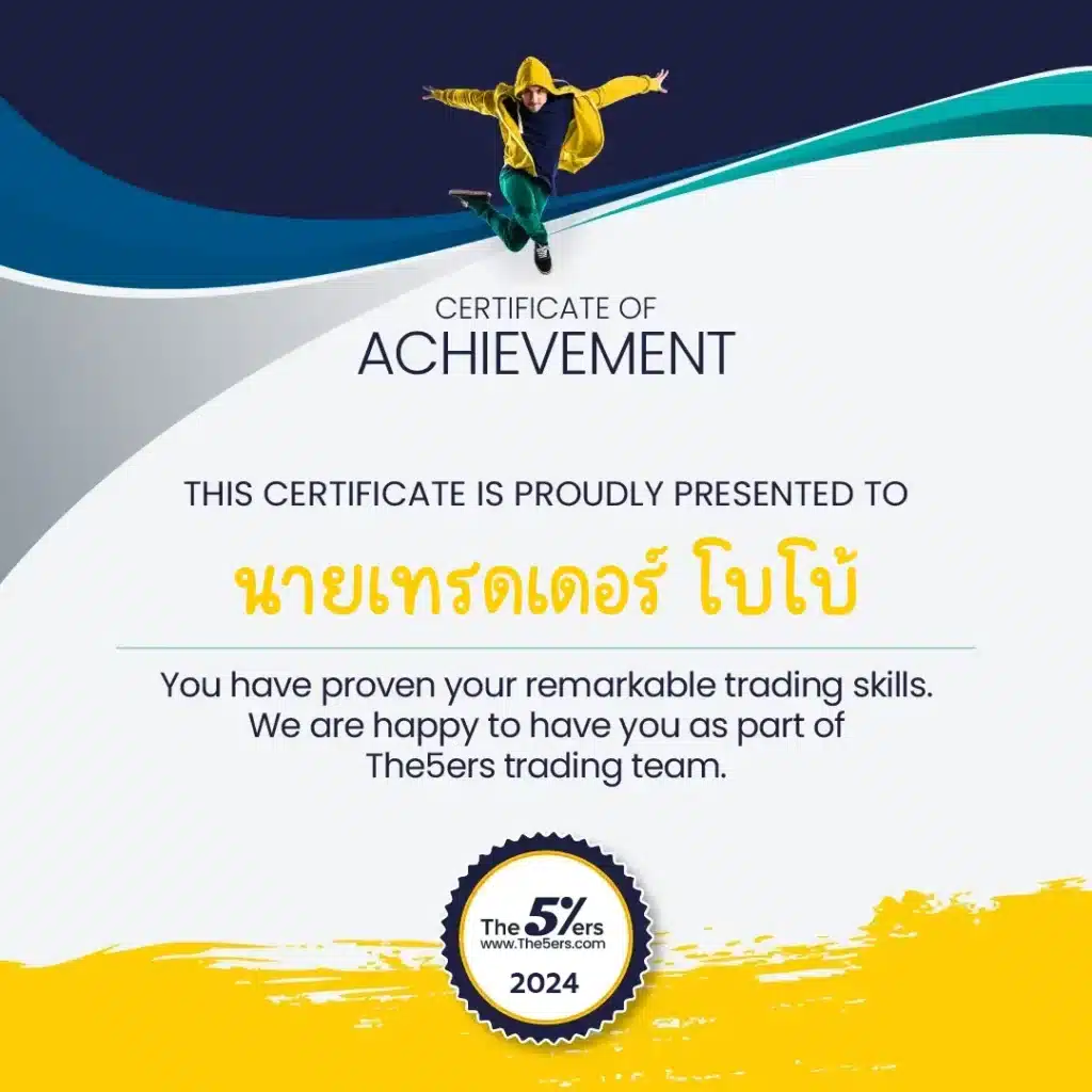 The 5%ers certificate