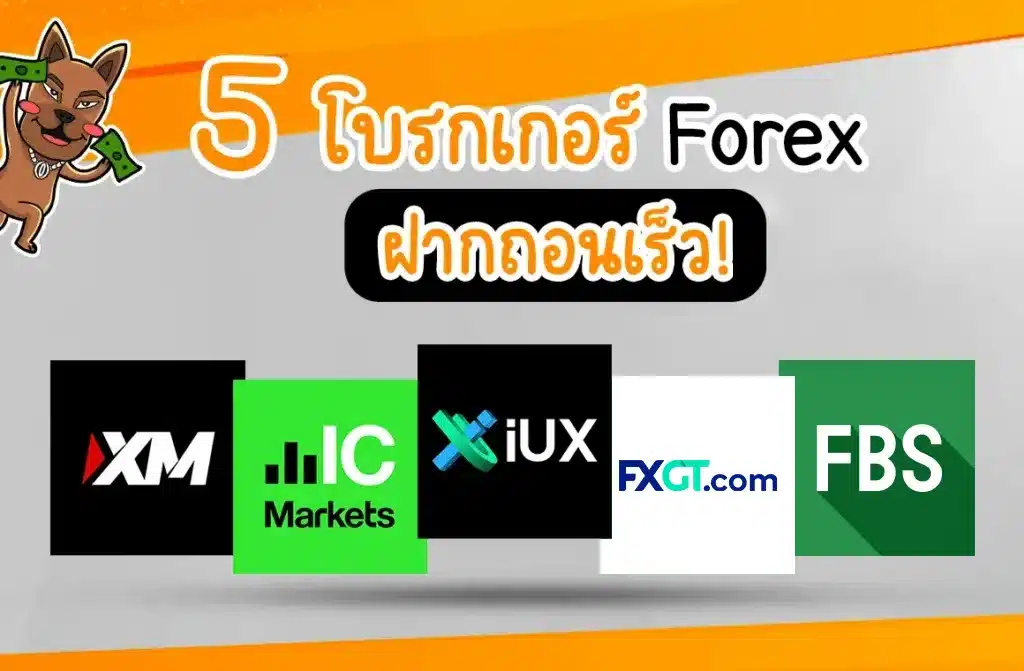 5 โบรกเกอร์ Forex ถอนเงินเร็ว ฝากเงินเร็ว ปี 2024