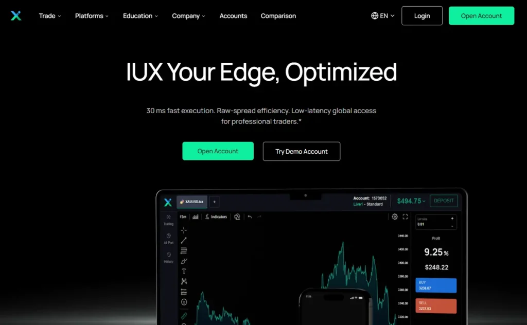 หน้าเว็บไซต์ IUX โบรกเกอร์ที่น่าเชื่อถือในไทย หน้าเว็บไซต์ IUX โบรกเกอร์ที่น่าเชื่อถือในไทย