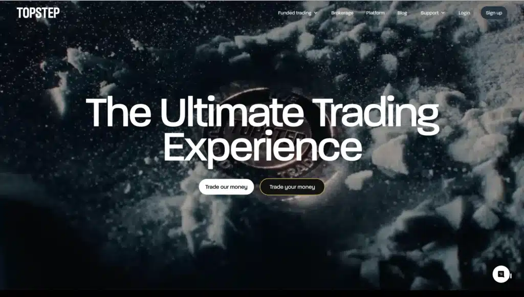หน้าเว็บไซต์กองทุน Topstep