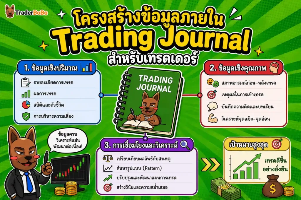โครงสร้างข้อมูลภายใน Trading Journal สำหรับเทรดเดอร์ โครงสร้างข้อมูลภายใน Trading Journal สำหรับเทรดเดอร์