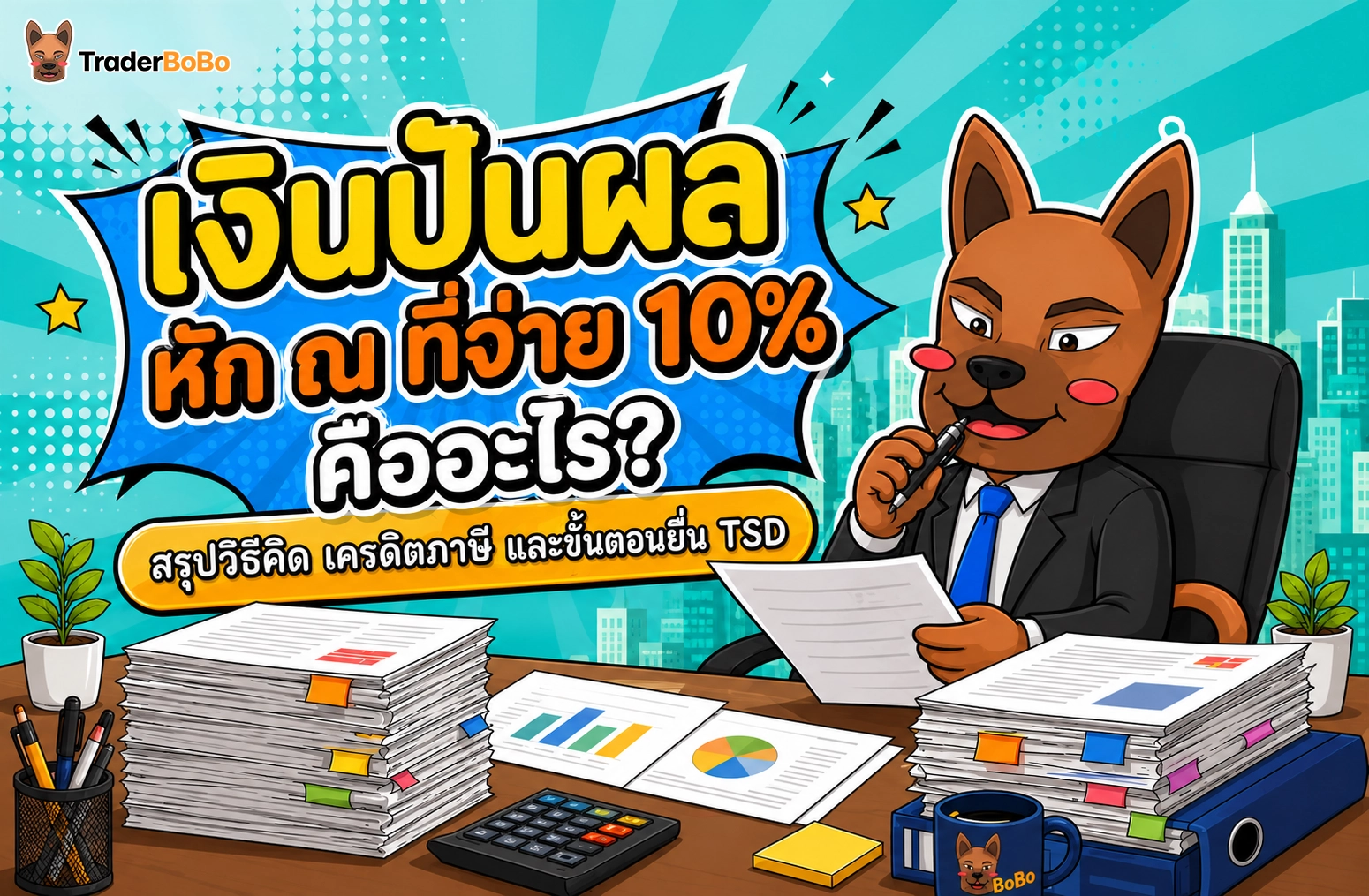 เงินปันผล หัก ณ ที่จ่าย 10% คืออะไร? สรุปวิธีคิด เครดิตภาษี และขั้นตอนยื่น TSD