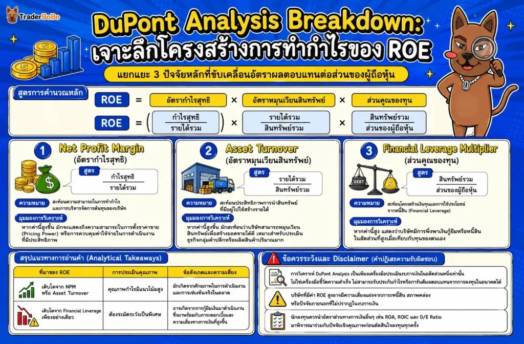 โครงสร้าง DuPont Analysis สำหรับวิเคราะห์ ROE โครงสร้าง DuPont Analysis สำหรับวิเคราะห์ ROE