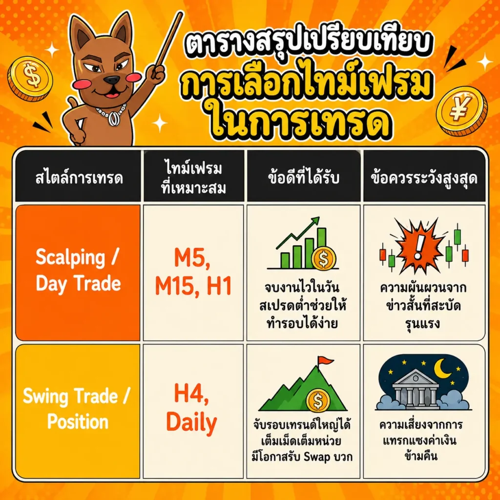 วิธีการเลือก Timeframe ในการเทรด