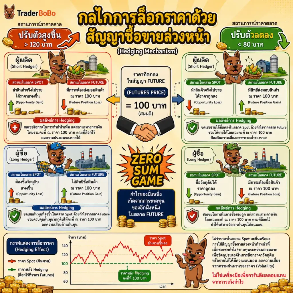 ความสัมพันธ์ระหว่างสัญญาซื้อขายล่วงหน้าและสินทรัพย์อ้างอิง ความสัมพันธ์ระหว่างสัญญาซื้อขายล่วงหน้าและสินทรัพย์อ้างอิง