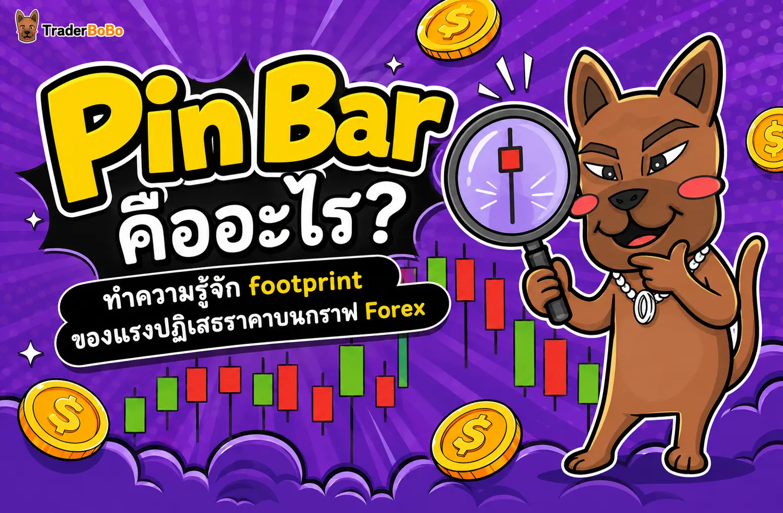 แท่งเทียน Pin Bar คืออะไร? รู้จัก footprint ของแรงปฏิเสธราคา