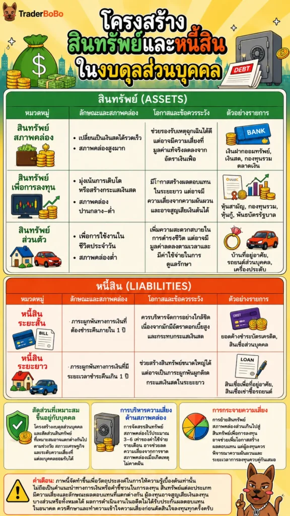 ตารางจำแนกประเภทสินทรัพย์และหนี้สินในงบดุลส่วนบุคคล