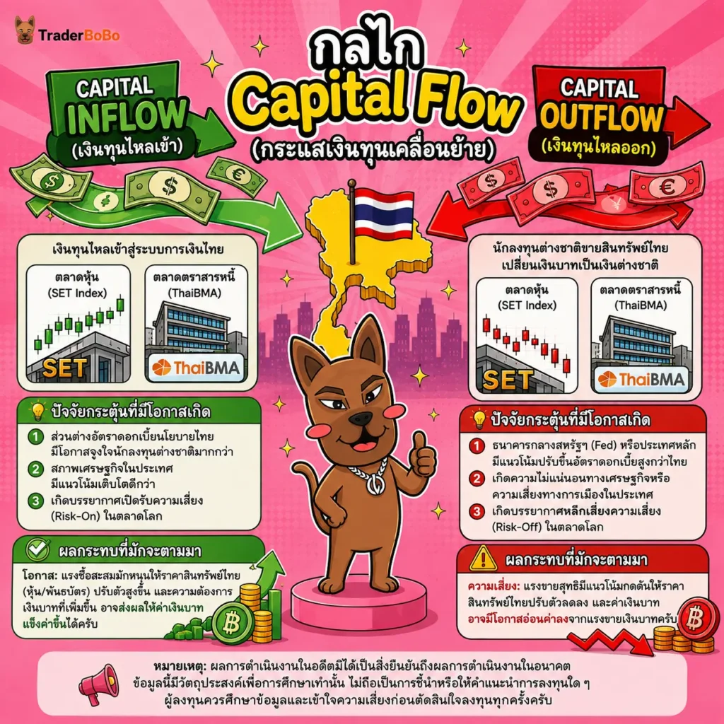 กลไก Capital Inflow และ Capital Outflow ในตลาดการเงิน กลไก Capital Inflow และ Capital Outflow ในตลาดการเงิน