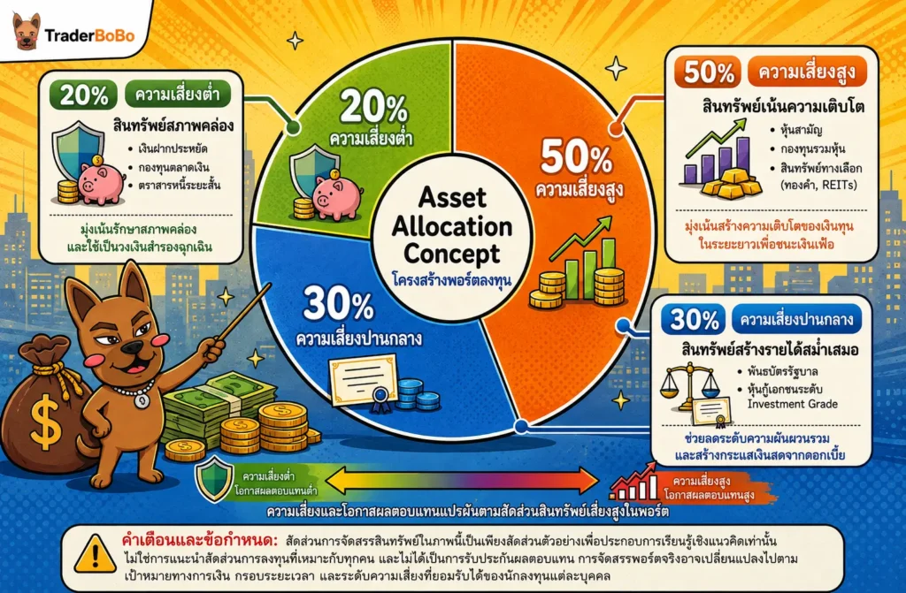 โครงสร้างและการจัดสรรสินทรัพย์ทางการเงินในพอร์ตลงทุน