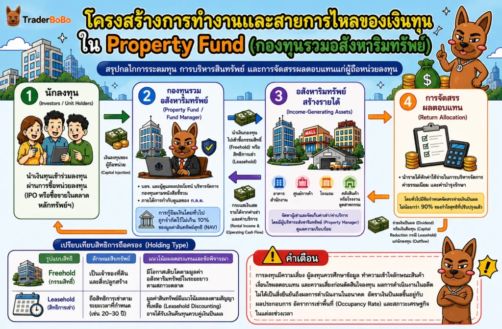 โครงสร้างการทำงานของ Property Fund กองทุนรวมอสังหาริมทรัพย์