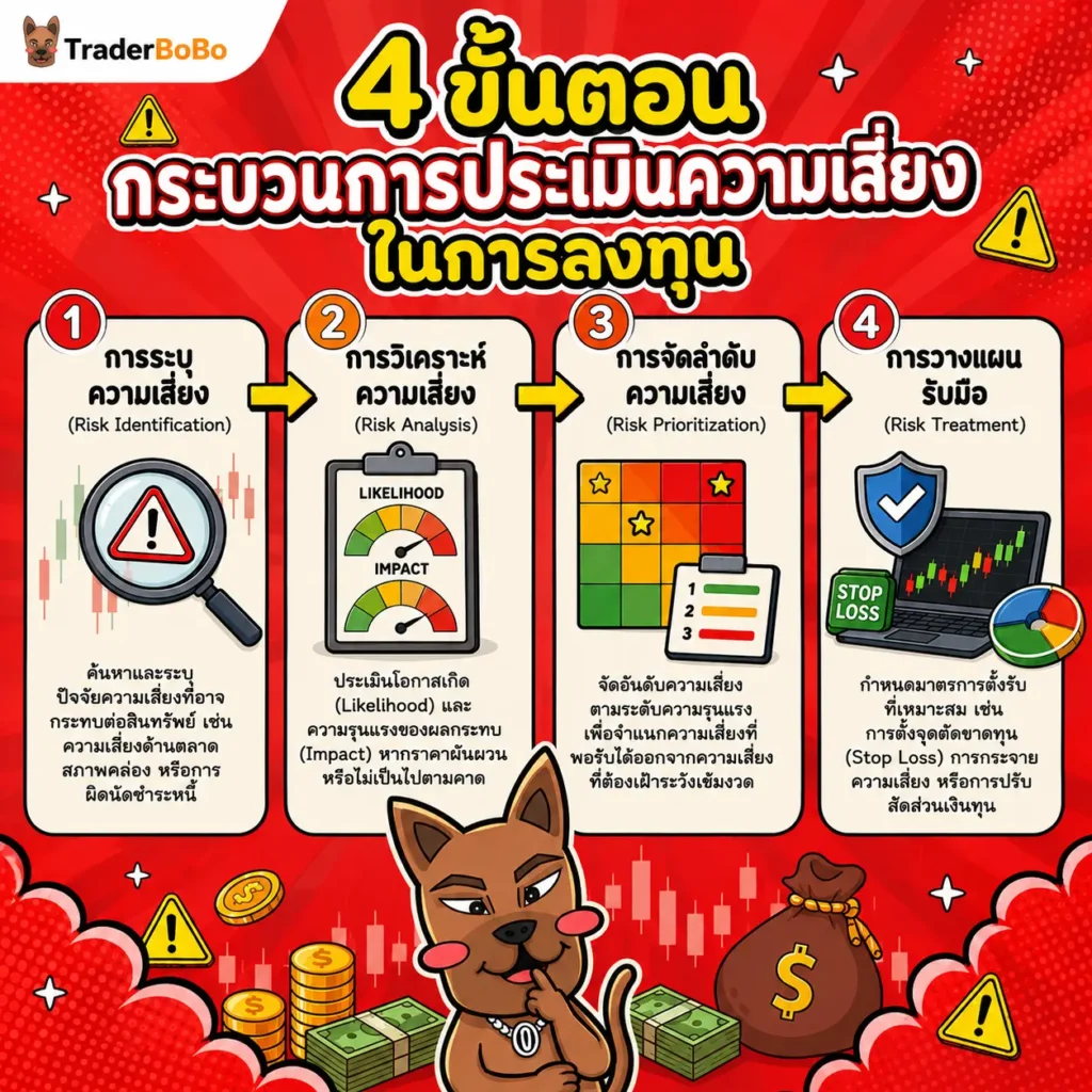 ขั้นตอนการประเมินความเสี่ยง Risk Assessment ในการลงทุน ขั้นตอนการประเมินความเสี่ยง Risk Assessment ในการลงทุน