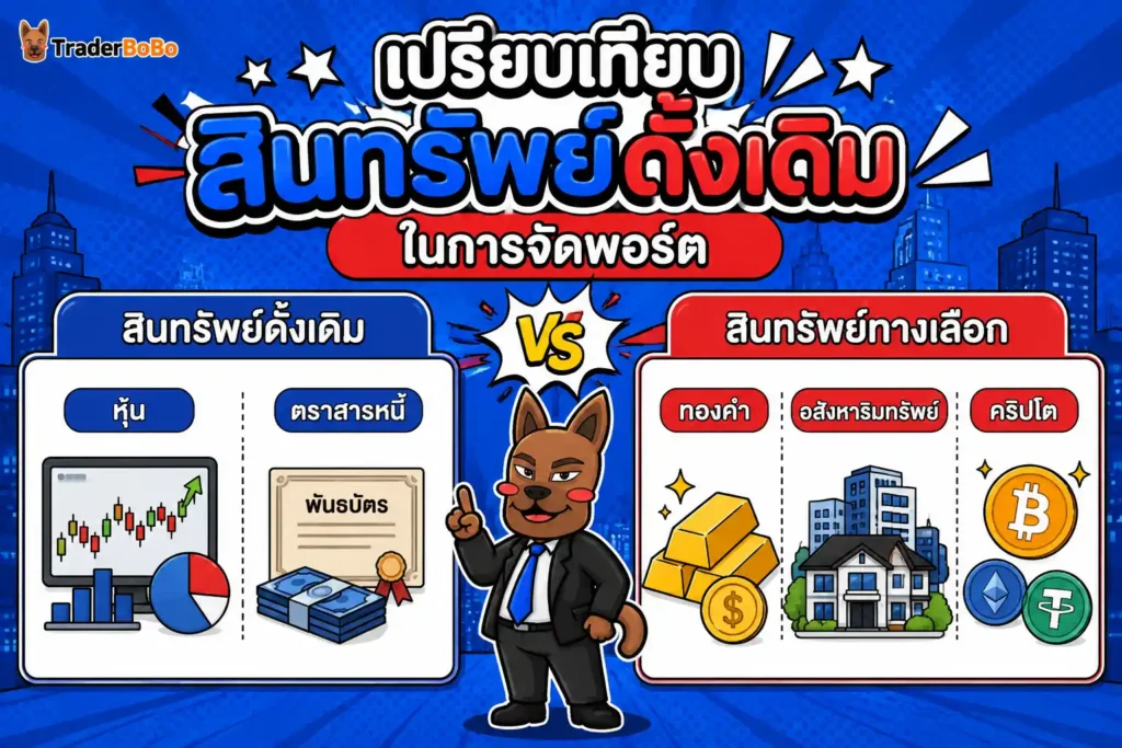 สินทรัพย์ทางเลือก เปรียบเทียบสินทรัพย์ดั้งเดิมในการจัดพอร์ต