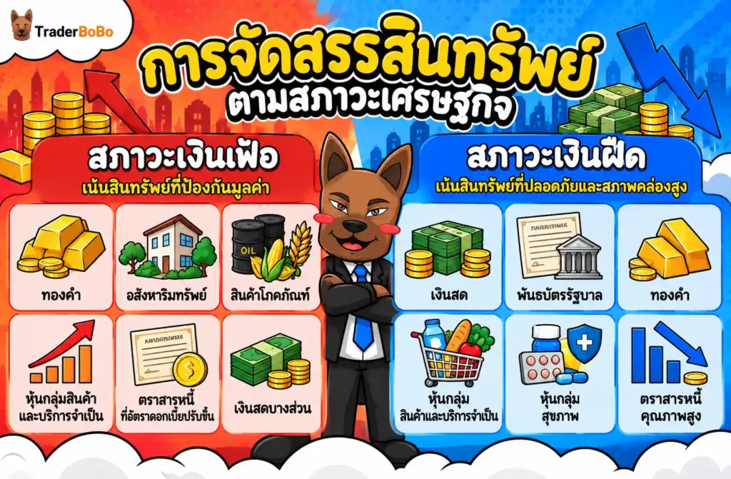 ตารางการจัดสรรสินทรัพย์ตามสภาวะเศรษฐกิจ ตารางการจัดสรรสินทรัพย์ตามสภาวะเศรษฐกิจ