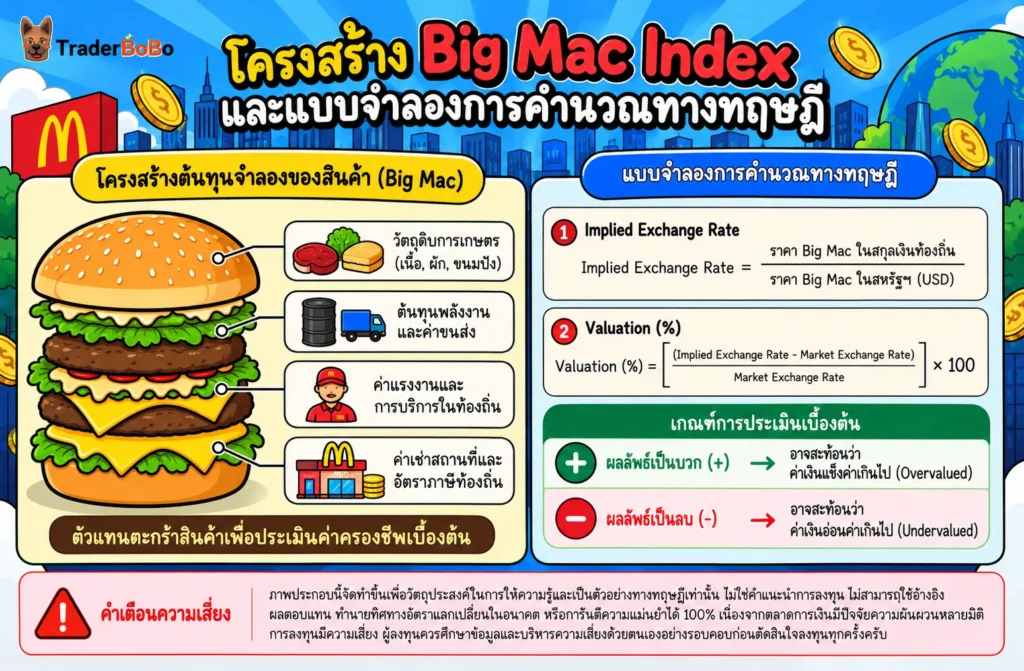 โครงสร้างสินค้า Big Mac Index และการคำนวณเปรียบเทียบราคา