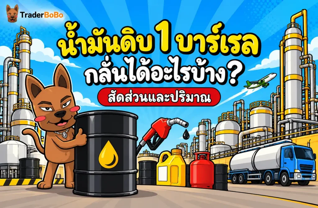 น้ำมันดิบ 1 บาร์เรล กลั่นได้อะไรบ้าง? สัดส่วนและปริมาณ