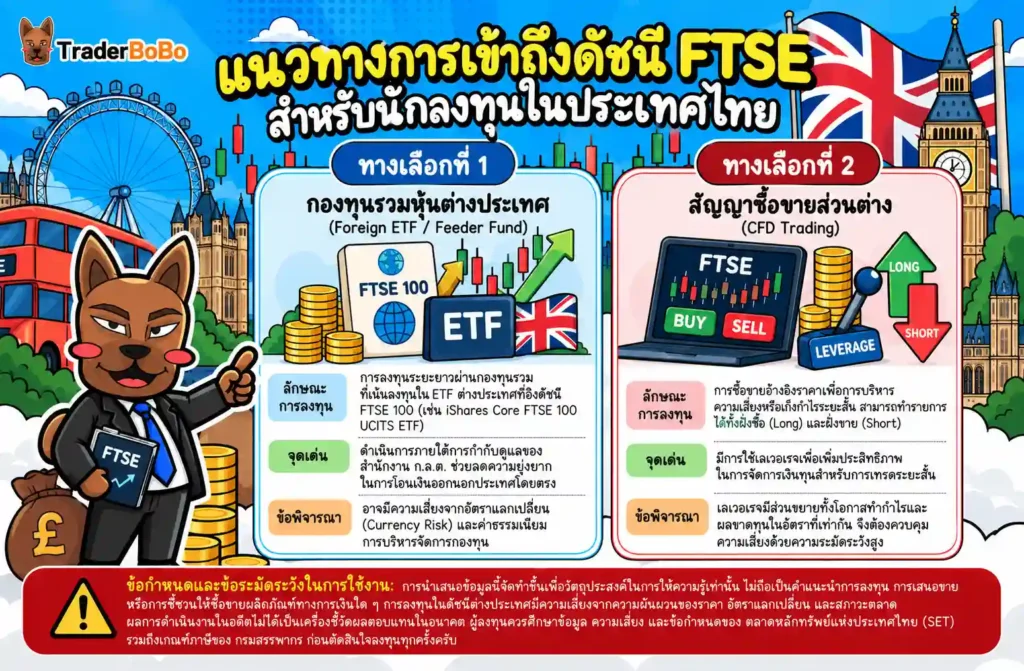 ช่องทางการลงทุนในดัชนี FTSE สำหรับนักลงทุนไทย