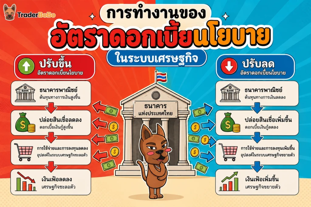 บทบาทและกลไกการทำงานของอัตราดอกเบี้ยนโยบายในระบบเศรษฐกิจ