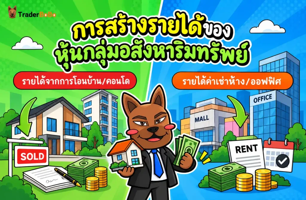 โมเดลการสร้างรายได้ของหุ้นกลุ่มอสังหาริมทรัพย์ แบบขายขาดและแบบสร้างรายได้ประจำ โมเดลการสร้างรายได้ของหุ้นกลุ่มอสังหาริมทรัพย์ แบบขายขาดและแบบสร้างรายได้ประจำ