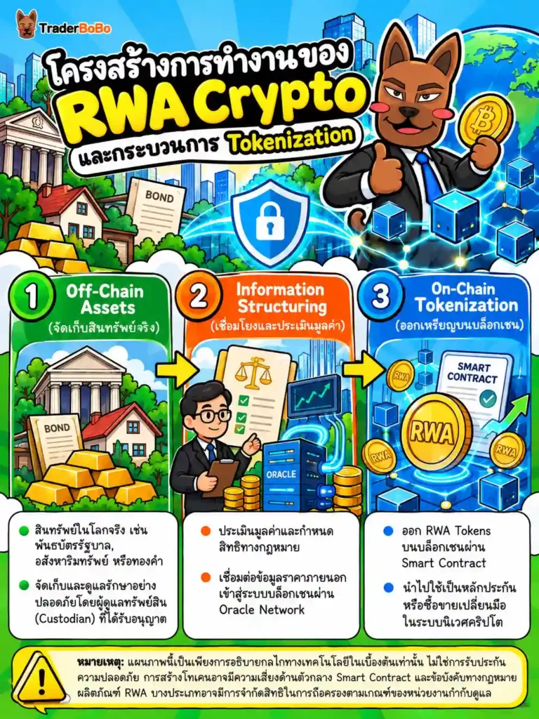 โครงสร้างการทำงานของ RWA Crypto และกระบวนการ Tokenization โครงสร้างการทำงานของ RWA Crypto และกระบวนการ Tokenization