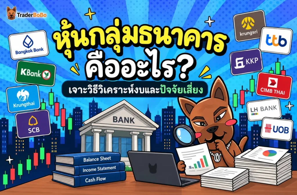 หุ้นกลุ่มธนาคาร คืออะไร? เจาะวิธีวิเคราะห์งบและปัจจัยเสี่ยง หุ้นกลุ่มธนาคาร คืออะไร? เจาะวิธีวิเคราะห์งบและปัจจัยเสี่ยง