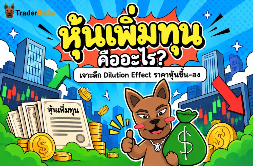หุ้นเพิ่มทุน คืออะไร?เจาะลึก Dilution Effect ราคาหุ้นขึ้น-ลง