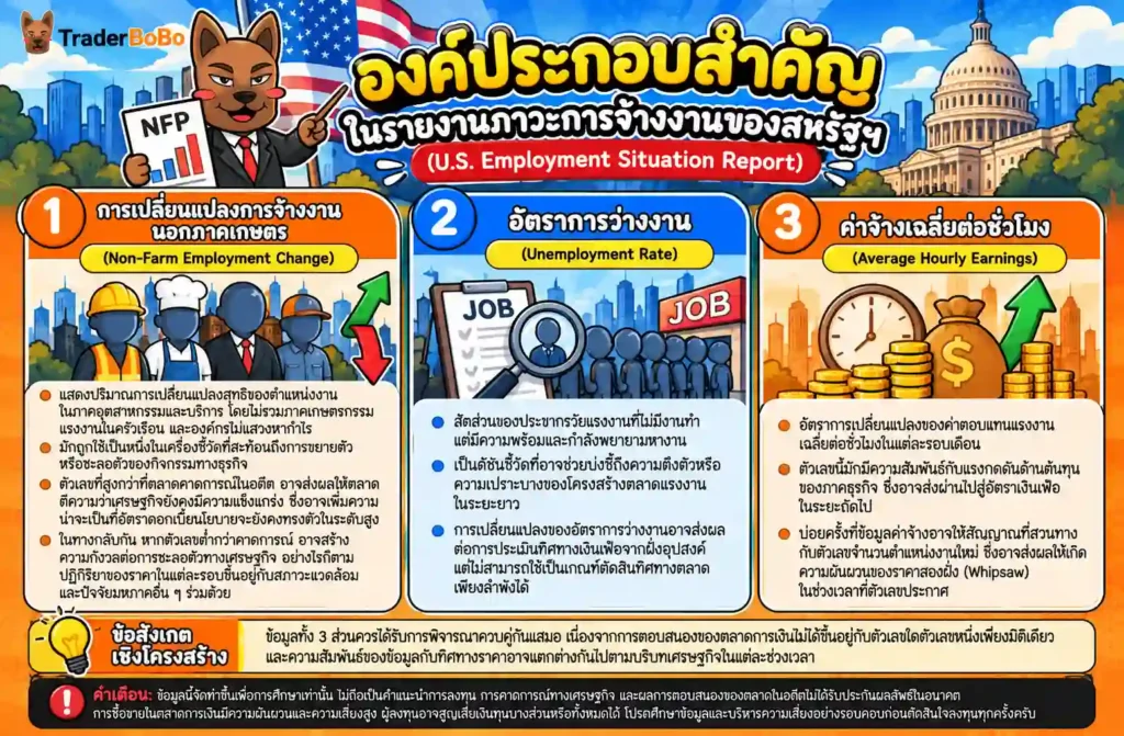 โครงสร้างข้อมูลรายงานตัวเลขการจ้างงาน Non Farm Payroll โครงสร้างข้อมูลรายงานตัวเลขการจ้างงาน Non Farm Payroll