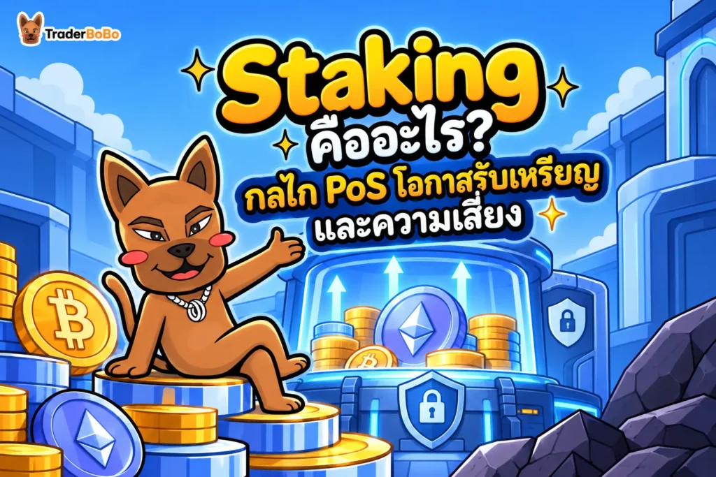 Staking คืออะไร? กลไก PoS โอกาสรับเหรียญ และความเสี่ยง Staking คืออะไร? กลไก PoS โอกาสรับเหรียญ และความเสี่ยง