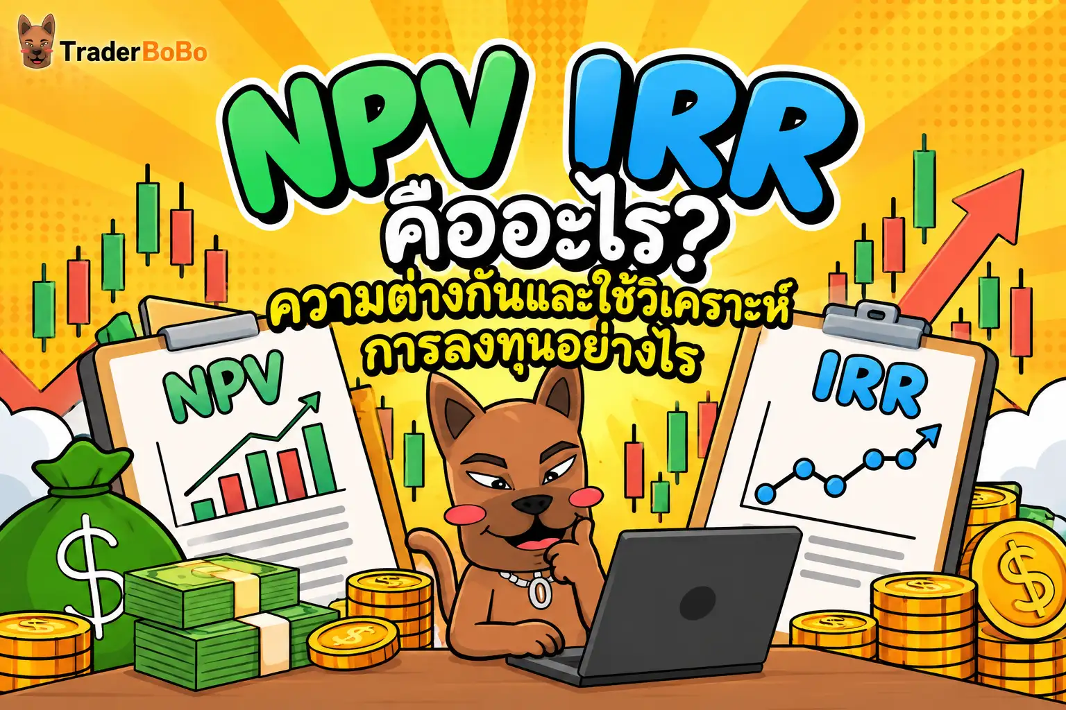 NPV IRR คืออะไร แผนภาพเปรียบเทียบการวิเคราะห์ความคุ้มค่าของการลงทุน
