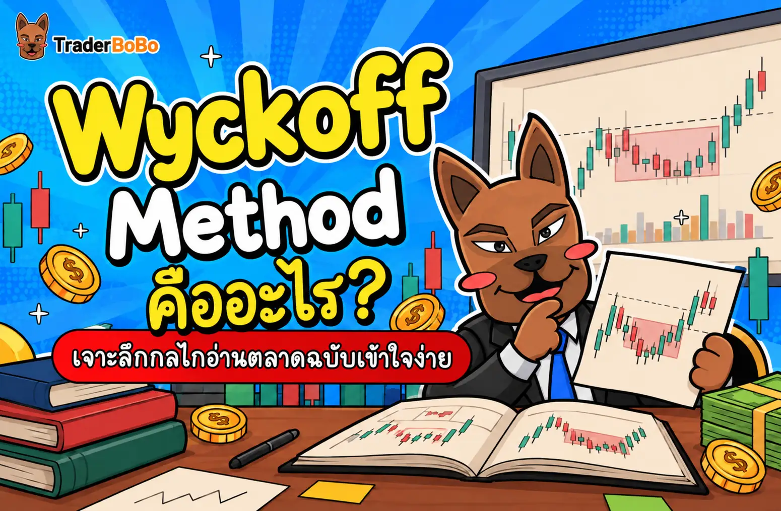 แผนภาพสรุปแนวคิด Wyckoff Method และโครงสร้างวัฏจักรราคา